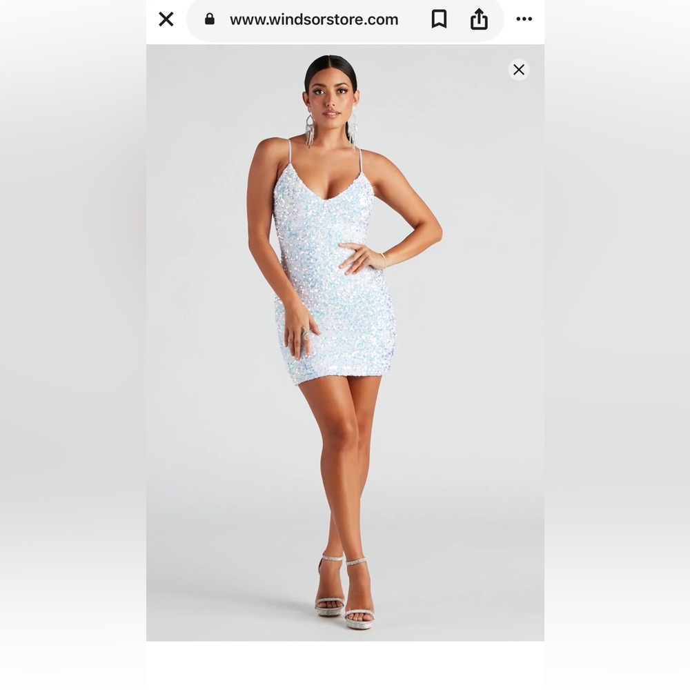 Windsor Iridescent Sequin Mini Dress